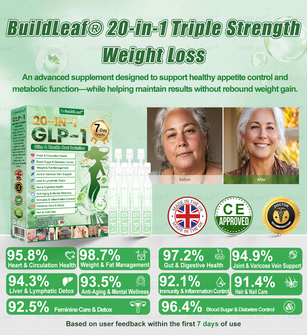 𝐎𝐟𝐟𝐢𝐜𝐢𝐚𝐥 𝐒𝐭𝐨𝐫𝐞 | 𝘽𝙪𝙞𝙡𝙙𝙇𝙚𝙖𝙛® 𝗚𝗟𝗣-𝟭 𝟐𝟎-𝐢𝐧-𝟏 𝐒𝐥𝐢𝐦 & 𝐇𝐞𝐚𝐥𝐭𝐡 𝐎𝐫𝐚𝐥 𝐒𝐨𝐥𝐮𝐭𝐢𝐨𝐧 (𝑶𝒏𝒄𝒆 𝒂 𝒅𝒂𝒚, 𝒓𝒆𝒔𝒖𝒍𝒕𝒔 𝒊𝒏 7 𝒅𝒂𝒚𝒔), 𝑾𝒊𝒕𝒉 100 𝑩𝒊𝒍𝒍𝒊𝒐𝒏 𝑪𝑭𝑼 𝑨𝒄𝒕𝒊𝒗𝒆 𝑷𝒓𝒐𝒃𝒊𝒐𝒕𝒊𝒄𝒔 ✅ 𝑺𝒖𝒑𝒑𝒐𝒓𝒕𝒔 𝒘𝒆𝒊𝒈𝒉𝒕 𝒎𝒂𝒏𝒂𝒈𝒆𝒎𝒆𝒏𝒕, 𝒉𝒆𝒂𝒓𝒕 𝒉𝒆𝒂𝒍𝒕𝒉, 𝒅𝒊𝒂𝒃𝒆𝒕𝒆𝒔, 𝒈𝒖𝒕 & 𝒘𝒐𝒎𝒆𝒏’𝒔 𝒉𝒆𝒂𝒍𝒕𝒉, 𝒘𝒉𝒊𝒍𝒆 𝒇𝒊𝒓𝒎𝒊𝒏𝒈 𝒔𝒌𝒊𝒏 & 𝒃𝒐𝒐𝒔𝒕𝒊𝒏𝒈 𝒆𝒏𝒆𝒓𝒈𝒚.